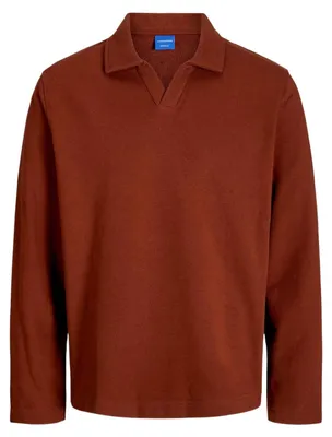 Obrázok produktu pre Jack And Jones – Pánska mikina s rozdeleným výstrihom, voľný strih GT20886 (S) (Brandy)