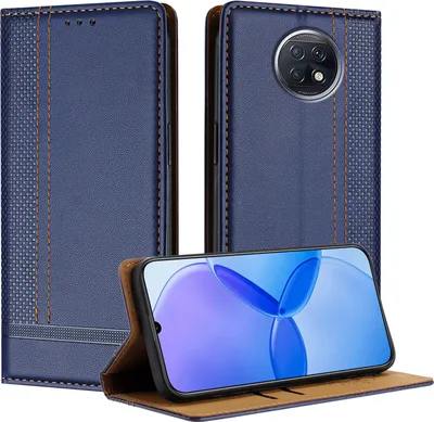 Obrázek produktu pro Pouzdro na mobilní telefon pro Xiaomi Redmi Note 9T kožené flipové ochranné pouzdro s funkcí stojánku modré