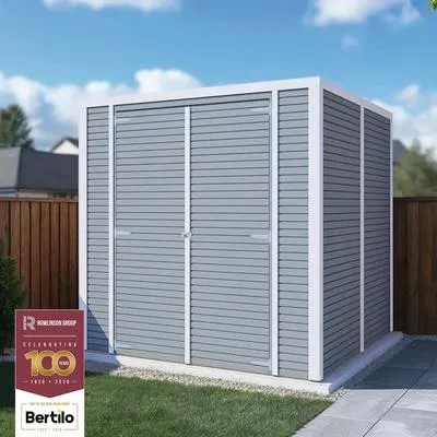 Produktbild von Gartenhaus Bertilo Cubico 3 Fineline 208 x 212 cm hellgrau