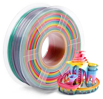 Obrázek produktu pro Filament PLA, průměr 1,75 mm, kompatibilní s tiskárnami FDM, PLA Rainbow 01