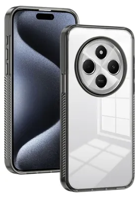 Immagine prodotto di Per Xiaomi Redmi 14C 4G Custodia protettiva in TPU acrilico + PC trasparente Nero