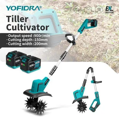 Imagen del producto de Fresadora eléctrica: motor sin escobillas de 1500W con kit de batería y asa plegable