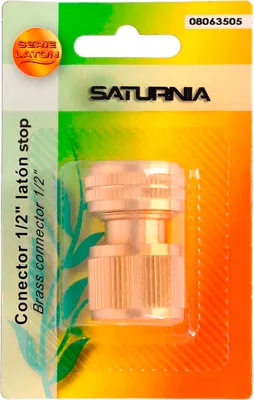 Image de Raccord de tuyau en laiton 1/2" avec fonction STOP