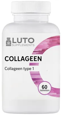 Produktbild von LUTO Supplements Kollagen Plus Typ 1 – 60 Tabletten – mit Hyaluronsäure, Q10 und Vitamin C