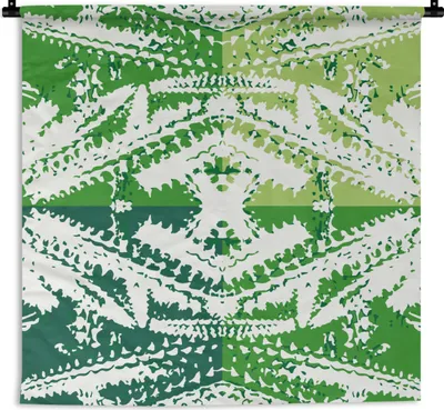 Produktbild von MuchoWow® Wandteppich Wandbehang Kaktus - Pflanzen - Muster 90x90 cm Tapisserie Dekoration Wandtuch - Wandaufhänger