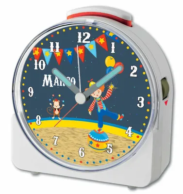 Produktbild von Kinder Wecker Motiv Circus Kinderwecker weiß
