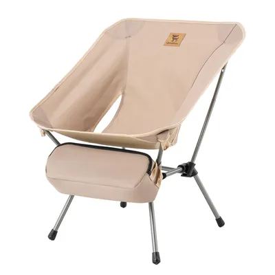 Produktbild von Qunature Campingstuhl bis 120KG Tragbarer Klappstuhl faltbar Outdoor Angelstuhl, Khaki