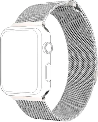 Produktbild von Topp 40-37-1849, Band, Smartwatch, Silber, Apple, Apple Watch (42/44 mm), Netz