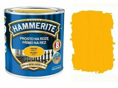 Produktbild von Hammerite Glänzend Metall-Schutzlack (RAL 1003) Gelb 250ml