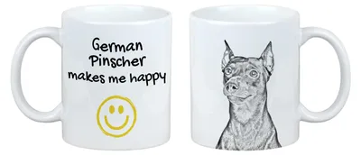 Immagine prodotto di Pinscher tedesco - Tazza con cane, tazza allegra per gli amanti dei cani, regalo personalizzato del marchio Art-Dog