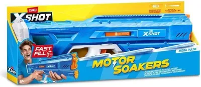 Image de Pistolet à Eau Motorisé, ZURU X-SHOT Mega Pulse, Remplissage Rapide, Batterie Rechargeable, Portée 9m, Réservoir 1.1L