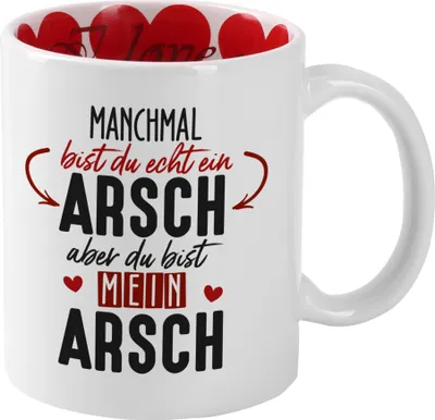 Produktbild von Tasse mit Motiv zum Valentinstag (Arsch)
