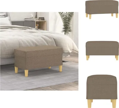 Zdjęcie produktu dla vidaXL Ławka taupe 70x35x41 cm tkanina - Ławki