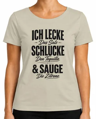 Imagen del producto de Camiseta para mujer, diseño "Statement Sarkasmus", color natural, talla XXL