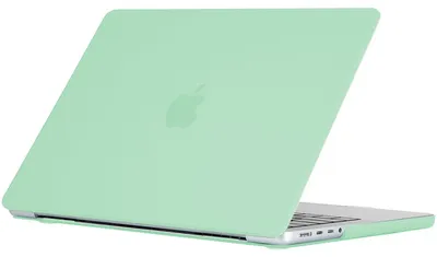 Produktbild von Mobigear Cream Matte Schutzhülle für MacBook Pro 16 Zoll (2021-2026), Hartschale, Grün - Modell A2485 / A2780 / A2991 / A3186 / A3428 / A3429