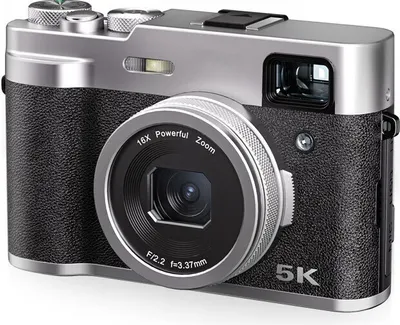 Produktbild von INF 5K-Digitalkamera mit Front- und Rückkamera, Sucher, Autofokus, Anti-Shake Schwarz