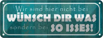 Produktbild von vianmo Blechschild 10x27 cm wir nicht bei Wünsch Dir Was Dekoration