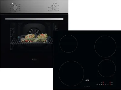 Produktbild von AEG AB04B Set Backofen NBU5A10CM + Induktionskochfeld IBE6420SCB