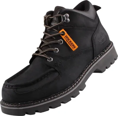 A single black Dockers boot is shown against a white background.