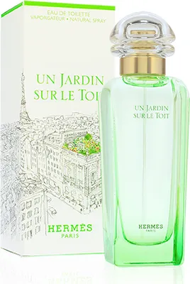 Zdjęcie produktu dla Hermes Un Jardin Sur Le Toit, Unisex, 100 ml, Butelka jednorazowa, Spray, Alcohol, Parfum (Fragrance), Aqua (Water), Ethylhexyl Methoxycinnamate, Butyl..., 1 szt.