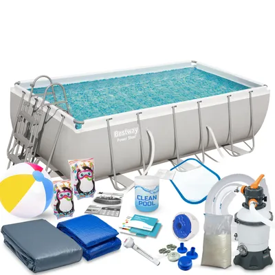 Obrázok produktu pre Basen ogrodowy stelażowy 404 x 201 x 100 cm 18w1 56442 Bestway