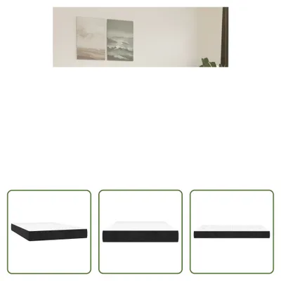 Image de The Living Store Matelas à ressorts ensachés Noir 120x200x20 cm Velours