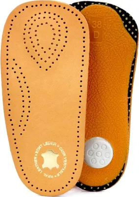 Produktbild von RINGELSPITZ - Leder 3/4 Fußbett Damen – Elegante Einlegesohlen für Komfort und Unterstützung - Gr. 39
