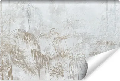 Produktbild von Muralo Vlies Fototapete tropische BLÄTTER Beton Abstraktion Vintage Stil Br. 460cm x Hö. 300cm