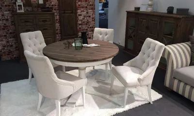 Produktbild von Lehnstuhl Design Stuhl Stoff Stühle Chesterfield Polster Luxus Sessel Esszimmer