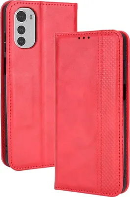 Produktbild von Mobigear Sensation  Motorola Moto E32s Hülle Klapphülle Geldbörse - Rot