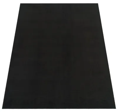 Imagen del producto de Alfombra lavable para sala de estar, pelo corto, color sólido, estilo moderno, suave, color negro, tamaño 160x220 cm