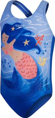 Image de Maillot de bain Speedo, imprimé digital, bleu, pour fille, 24 mois