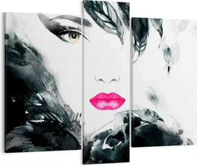 Produktbild von Bild auf Leinwand - Leinwandbild - Frau Abstraktion - 95x80cm - Wand Bild - Wanddeko - Wandbilder - Leinwanddruck - Bilder - Kunstdruck - Wanddekoration - Leinwand bilder - Wandkunst - CB95x80-3663