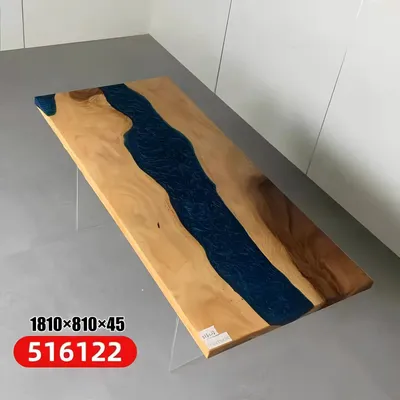 Produktbild von Esstisch River Table Echtes Holz Flusstisch Massiv Epoxidharz Tische 181x81