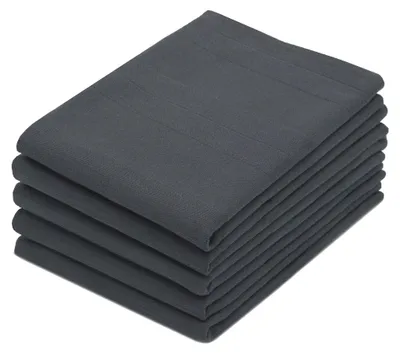 Produktbild von 5er Set Geschirrtücher aus 100% Baumwolle in 50x70 cm, waschbar bis 60°C, in graphit, Gastronomiequalität