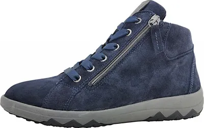 Image de Chaussures de randonnée pour femmes Waldläufer modèle H-Teresa, bottines à lacets, couleur bleu, pour un usage quotidien