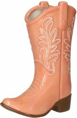 Immagine prodotto di Gift Company Vaso Mignon Cowboystiefel, Dekovase, Blumenvase, Dolomit, Peach, H 20 cm, 1220801012