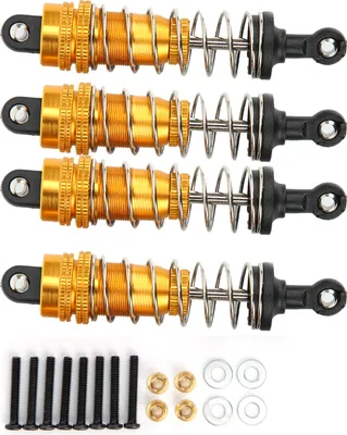 Produktbild von 1/12 RC Car Upgrade Teile, Metall-Stoßdämpfer, gold, für MN G500/BRABUS, Federbeine, Dämpfer Set