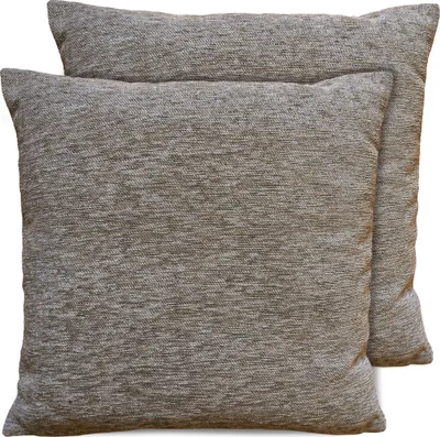 Produktbild von 2er Set Kissenhüllen 45x45 cm braun meliert als weiche Dekokissen