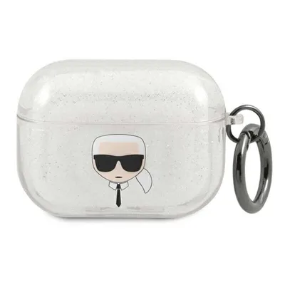 Obrázek produktu pro Karl Lagerfeld Karl Head Glitter - Pouzdro Airpods Pro (stříbrné)