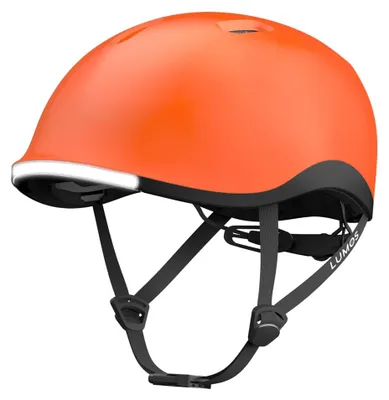 Produktbild von Lumos Nyxel Fahrradhelm mit Mips, integrierten LED-Lichtleisten und Bremslichtfunktion, Größe L, nova