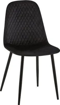 Produktbild von CLP Stuhl Giverny mit Ziernähten schwarz Material Samt