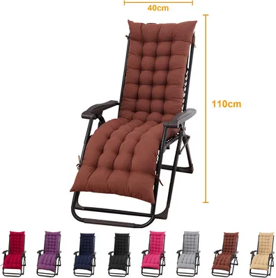 Obrázek produktu pro （40 × 110 cm, káva） Protiskluzová podložka pod zahradní nábytek Polštářek na zahradní židle Polštářek na židle s vysokým opěradlem Polštářky na židle se 6 popruhy pro houpací židle na terase Zahradní židle Jídelní židle