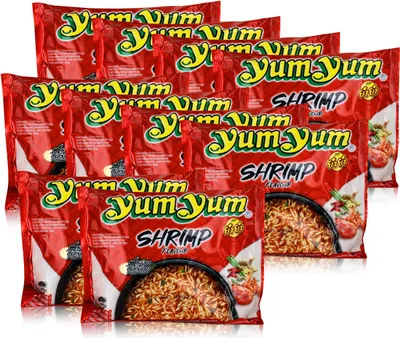 Produktbild von YumYum - Instatnudeln SHRIMP Flavour -  Garnelengeschmack, 10x 60g