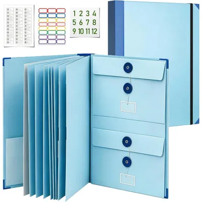 Image de Organisateur pour documents importants, classeur à onglets extensible, classeur pour documents de maison, pour documents importants, lettres, photos, passeports