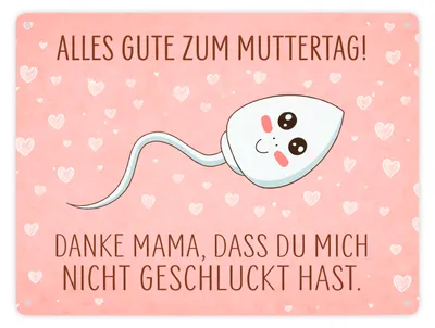 Produktbild von Danke Mama, dass du mich nicht geschluckt hast Metallschild XXL in 28x38 cm zum