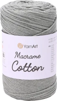 Zdjęcie produktu dla Yarn Art Macrame Bawełna 2 mm 225 m 794 Green/Gray Sznurek