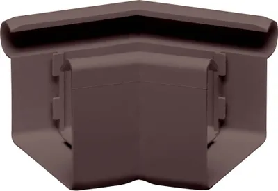 Produktbild von INEFA Rinnenwinkel 135 Grad kastenförmig Außenwinkel, PVC NW68 / 68mm Dunkelbraun Wulst außen, Verbindungsstück Dachrinnenzubehör,  Germany