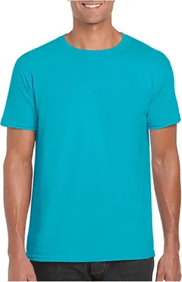 Produktbild von Gildan 64000 | Softstyle Herren T-Shirt modischer Kragen - Farbe: Tropical Blue - Größe: M