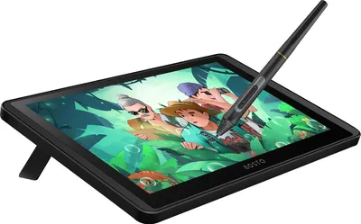 Obrázek produktu pro BOSTO 12HD-A LCD monitor grafického tabletu 11,6" HD IPS 1366 x 768 Kreslící tablet 8192 úrovní tlaku Pasivní technologie s funkcí naklápění Podporuje Windows MacOS USB Kreslící tablet s nízkou spotřebou energie a interaktivním stylusem